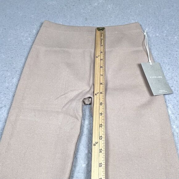 Everlane Leggings Womens Size M/L Tan The Seamless Ribbed High Rise Cotton Blend - Picture 5 of 11